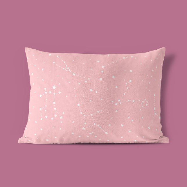 Funda De Cojín Astrología del cielo nocturno Pastel Estrellas bla (Mockup)