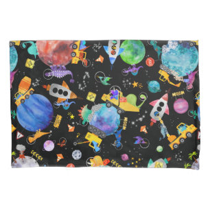 Funda De Cojín Astronautas del espacio ultraterrestre de la tripu