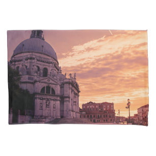 Funda De Cojín Atardecer sobre la Basílica de Venecia