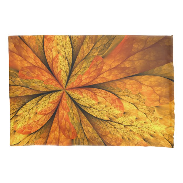 Funda De Cojín Autumn Plant, Modern Abstract Fractal Art Leaf (Anverso)