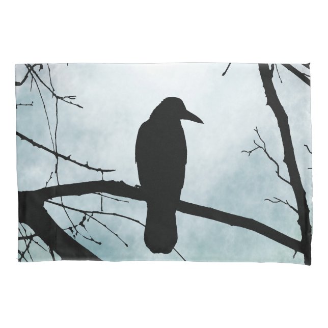 Funda De Cojín ave 77 Crow Raven (Anverso)