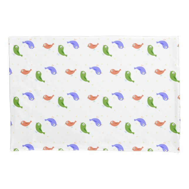Funda De Cojín Aves multicolores (Anverso)