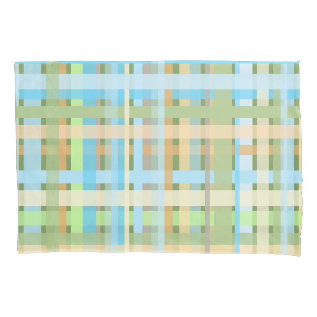 Funda De Cojín Azul azul cielo y plano (Anverso)