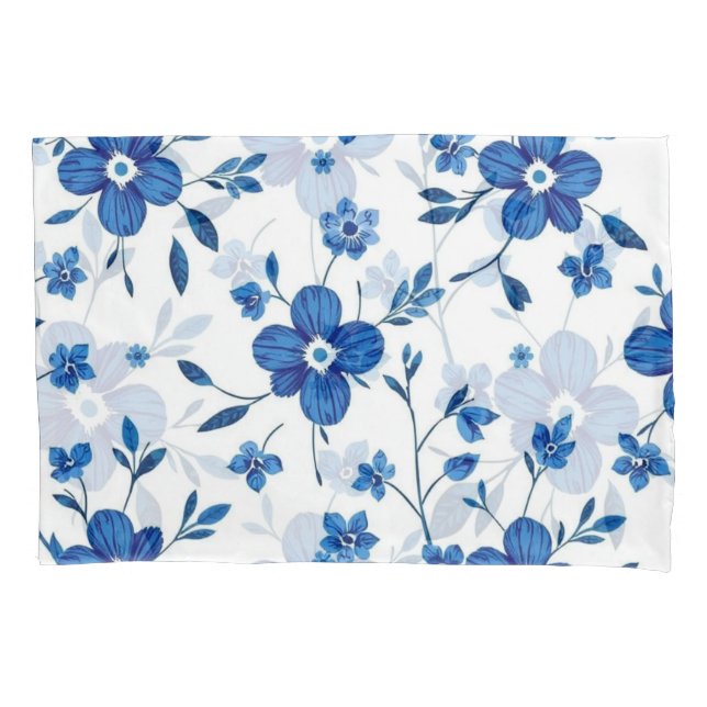 Funda De Cojín Azul Bloom (Anverso-izquierdo)