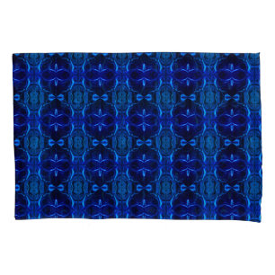 Funda De Cojín Azul con trazos entrelazados 'flotantes'