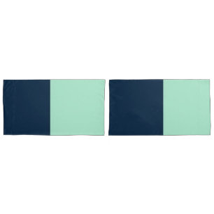 Funda De Cojín Azul de Marinero y Menta