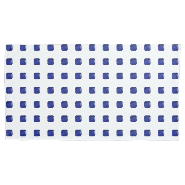 Funda De Cojín Azul de zafiro cuadrado (Anverso-izquierdo)