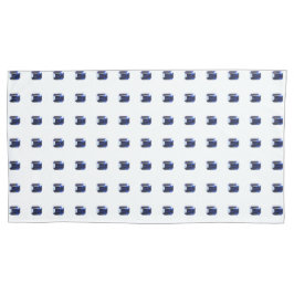 Funda De Cojín Azul de zafiro rectangular