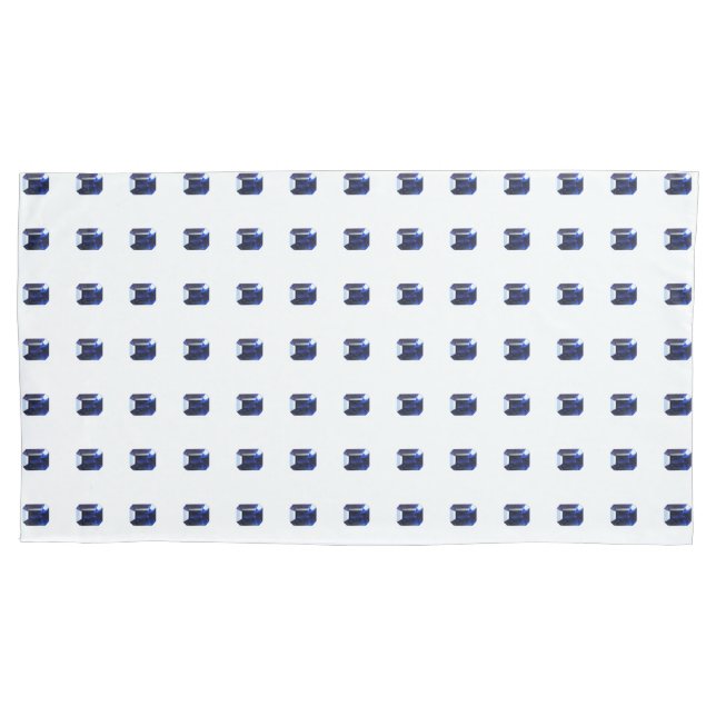 Funda De Cojín Azul de zafiro rectangular (Anverso-izquierdo)