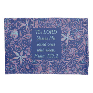 Funda De Cojín Azul floral BENDICIONES DE SEÑOR CON SUEÑO Cri