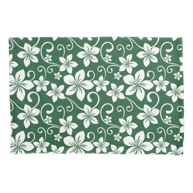 FUNDA DE COJÍN AZUL HAWAII (VERDE FORESTAL) (Anverso-izquierdo)