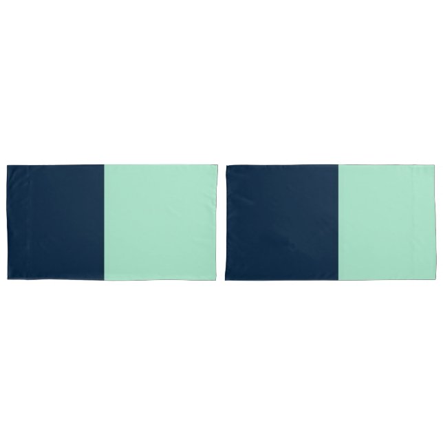 Funda De Cojín Azul marino y Monta (Anverso - Set)