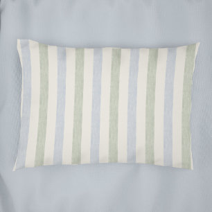 Funda De Cojín Azul Pastel Verde Sage Raya Boho Casa de Campo