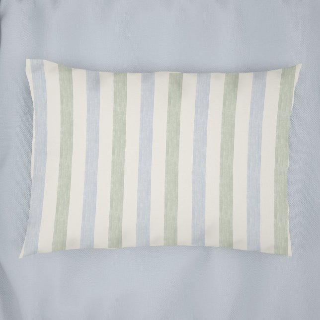 Funda De Cojín Azul Pastel Verde Sage Raya Boho Casa de Campo (Subido por el creador)