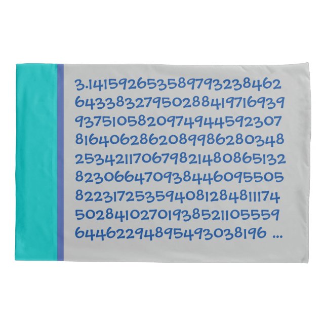 Funda De Cojín Azul Pi 200 Dígitos (Reverso)