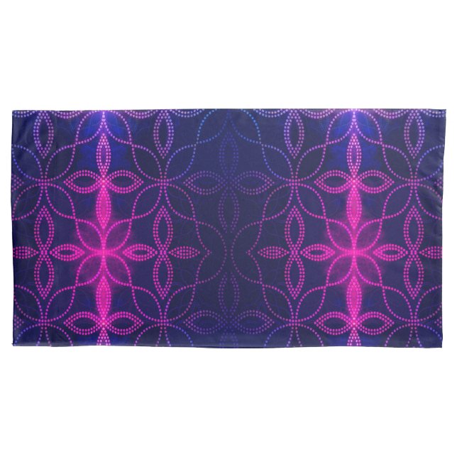 Funda De Cojín Azul sobre la almohada morada (Anverso)