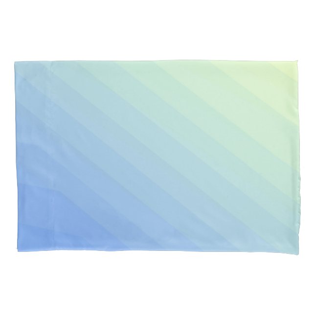 Funda De Cojín Azul Verde Amarillo Ombre (Anverso)