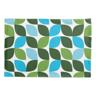 Funda De Cojín Azul, verde, fresco, moderno y natural abstracto