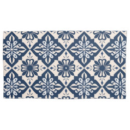Funda De Cojín Azulejo portugués azul y blanco