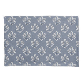 Funda De Cojín Azure Blue Leaf Linen Look