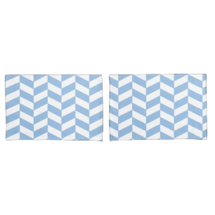 Funda De Cojín Baby Blue Herringbone