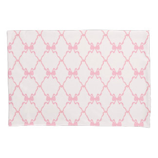 Funda De Cojín Baby Bow Trellis Pink Bella Ribbon