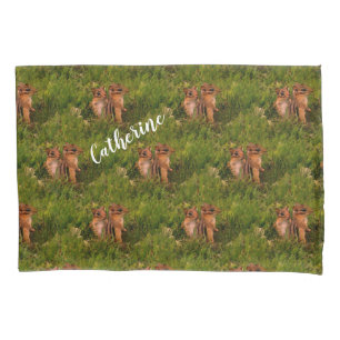 Funda De Cojín Baby Chipmunks Arte Animal Personalizado