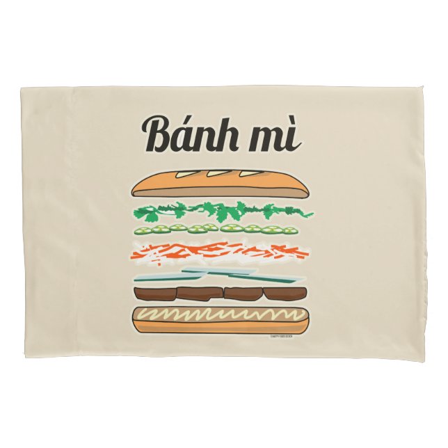 Funda De Cojín Baguette vietnamita del pan francés del bocadillo (Anverso)