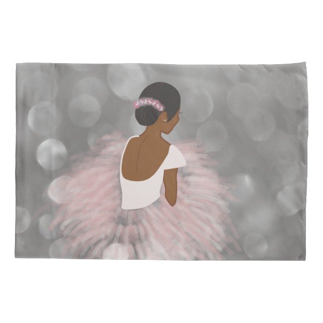 Funda De Cojín Bailarina norteamericana africana de danza (Reverso)