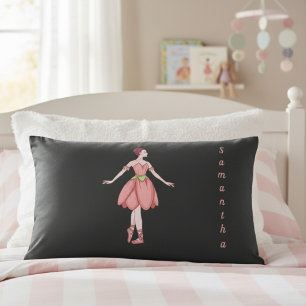 Funda De Cojín Bailarina Personalizada Rosa y Negra
