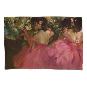 Funda De Cojín Bailarinas en rosa de Edgar Degas