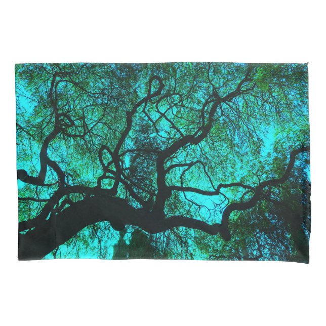 Funda De Cojín Bajo el árbol -Turquesa (Anverso)