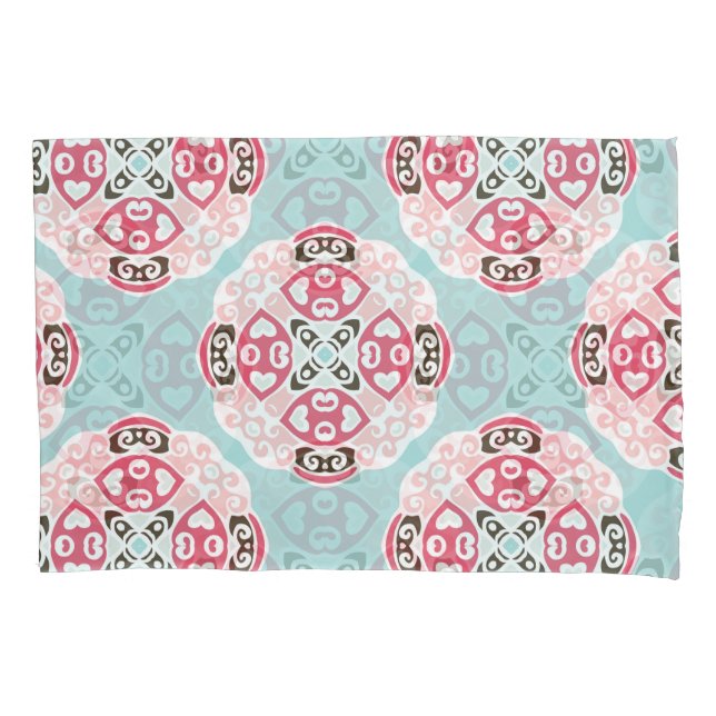 Funda De Cojín Baldosas abstractas azules: lindas cosechas. (Anverso)