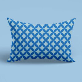 Funda De Cojín Baldosas de verano con círculos azules para bebés