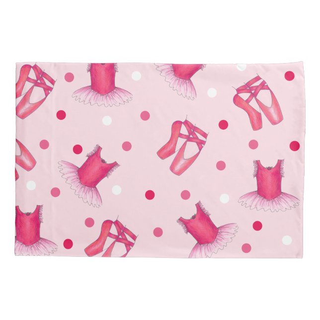 Funda De Cojín Ballet rosa Pointe Shoes Tutu Ballerina Dance (Reverso)