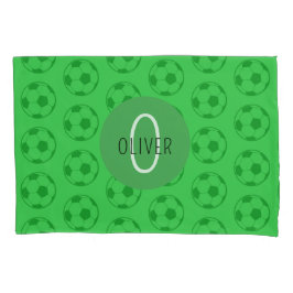 Funda De Cojín Balón de Fútbol Infantil Nombre Personalizado Verd