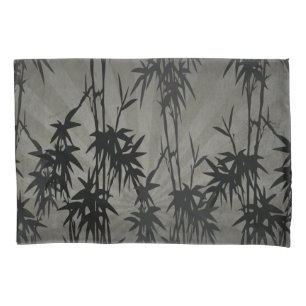 FUNDA DE COJÍN BAMBÚ NEGRO NATURALEZA VINTAGE