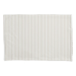Funda De Cojín Banda de puntas beige y blanco