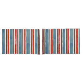 Funda De Cojín Bandas acuáticas rusas - Rojo, Azul y Marrón