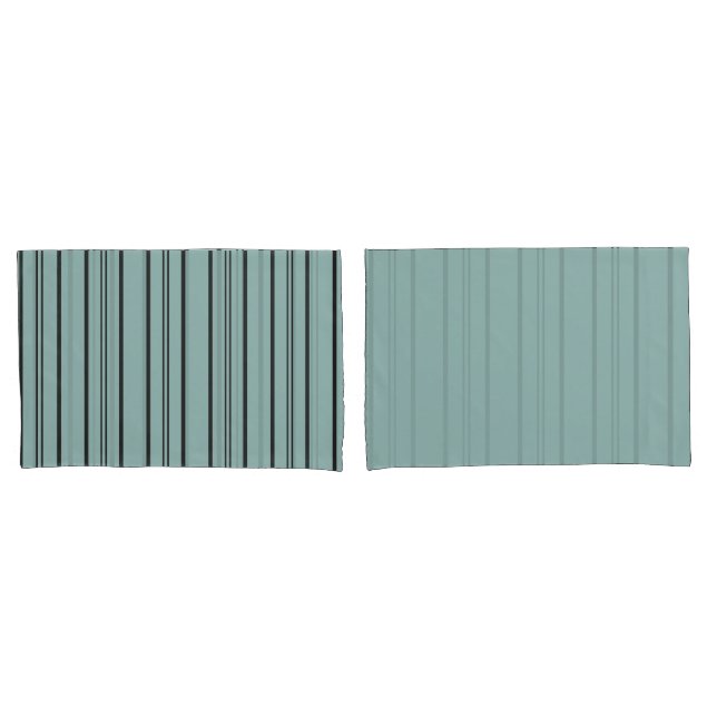 Funda De Cojín Bandas azules de Dusky (Anverso - Set)