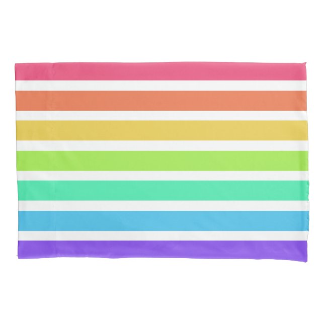 Funda De Cojín Bandas de arco iris luminosas (Anverso)