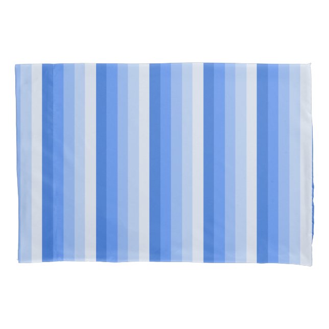 Funda De Cojín Bandas de sombra azules (Anverso)