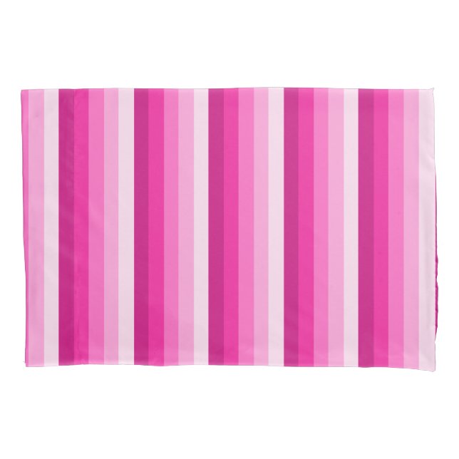 Funda De Cojín Bandas de sombra rosadas calientes (Anverso)