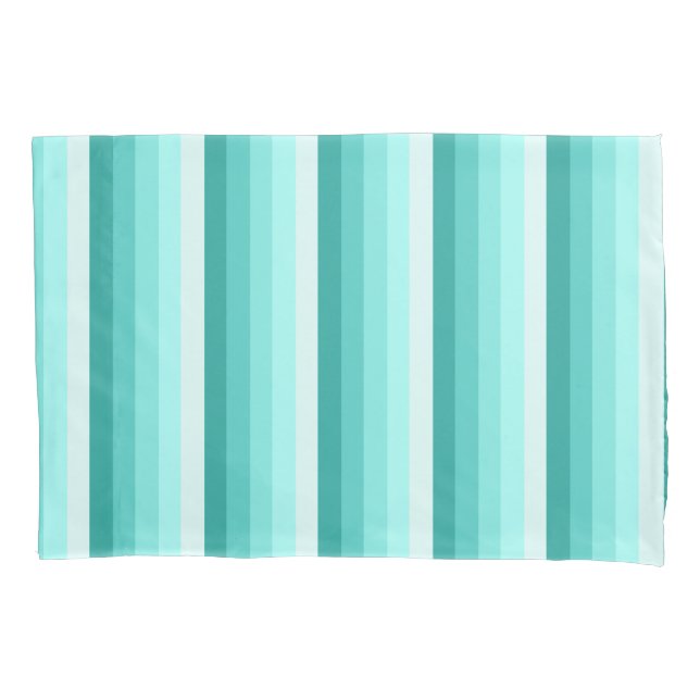 Funda De Cojín Bandas de sombra turquesa (Anverso)