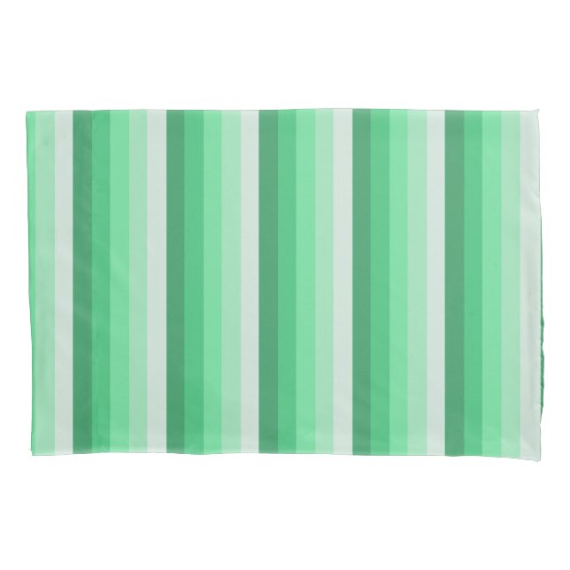 Funda De Cojín Bandas de sombra verdes (Anverso)