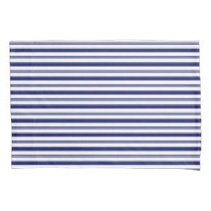 Funda De Cojín Bandas horizontales azules de marinero (pequeña es