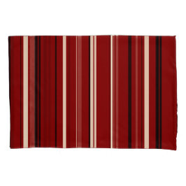 Funda De Cojín Bandas rojas y blancas negras