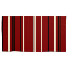 Funda De Cojín Bandas rojas y blancas negras