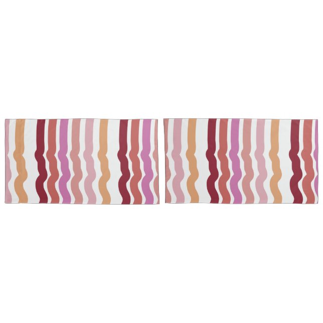 Funda De Cojín Bandas rosadas (Reverso-Set)