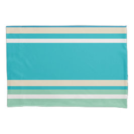 Funda De Cojín Bandas verde azuladas azul, verde y turquesa